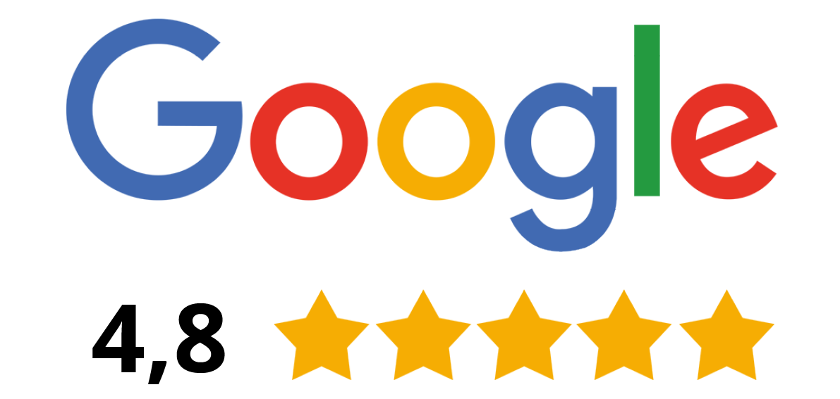Se hvad vores kunder siger om os Google anmeldelser, 4.8 stjerner